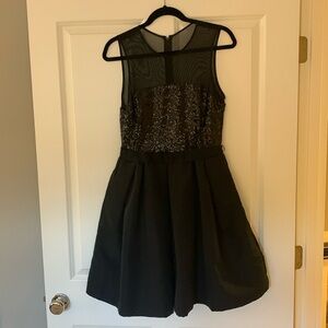 Taylor sequined black dress